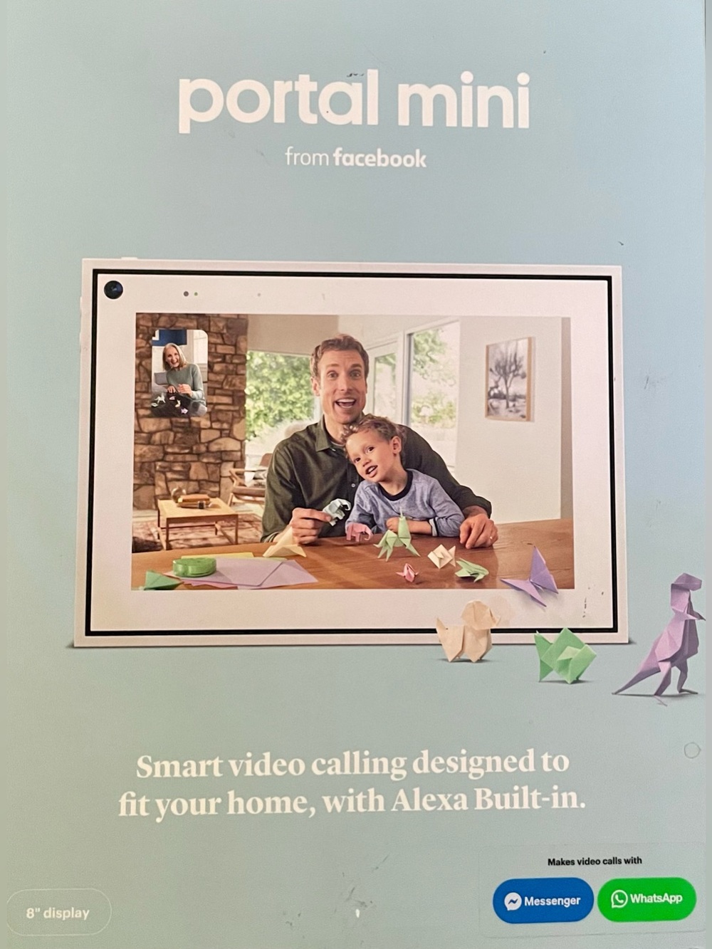 Facebook Portal Mini Smart Video Calling 8" Touch Screen Display White